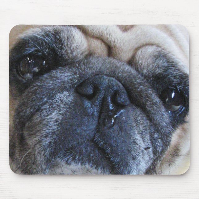 Get Well Soon Sick Pug Dog Mouse Mat (Front)