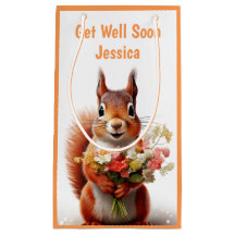 Get Well Soon Squirrel Cute Personalised Name