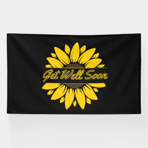 Get Well Soon Sunflower 6x10 Vinyl Banner