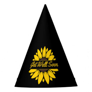 Get Well Soon Sunflower Party Hat