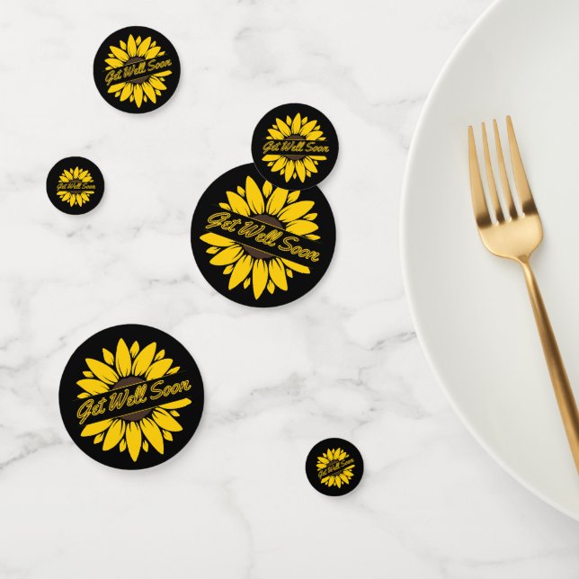 Get Well Soon Sunflower Table Confetti (Group)