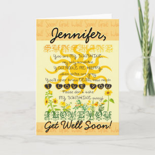 Get Well Soon Sunshine Card