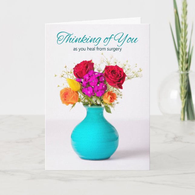 Get Well Soon Thinking of You Surgery Holiday Card (Front)