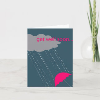 Get well soon umbrella card