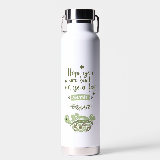 Get Well Soon Wishes Post Surgery Sympathy Water Bottle (Front)