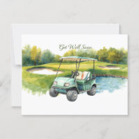 Get well soon with Golf Cart on green