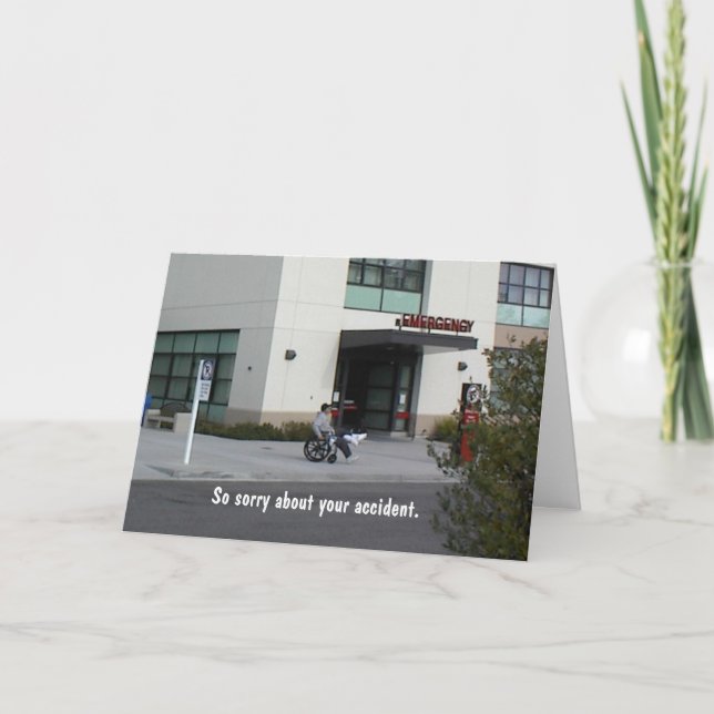 Get Well: Sorry about your accident Card (Front)