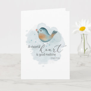 Get Well Thinking of You Scripture Watercolor Bir Card