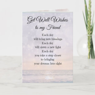 Get Well Wishes Friend design Card