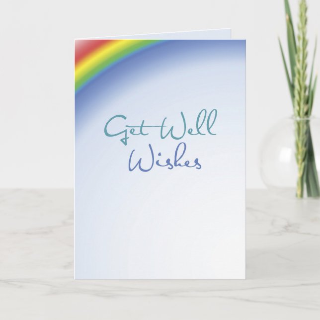 Get Well Wishes Rainbow Card (Front)