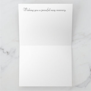 Get well, wishing a peaceful easy recovery card