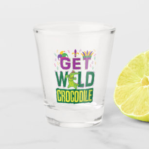 Get Wild Crocodile Mardi Gras Alligator Shot Glass