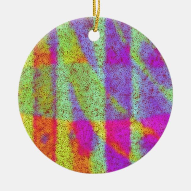 Get Your Abstract On Ceramic Tree Decoration (Front)