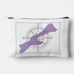 Get Your Bearings Compass Island Sm Zipper Pouch 