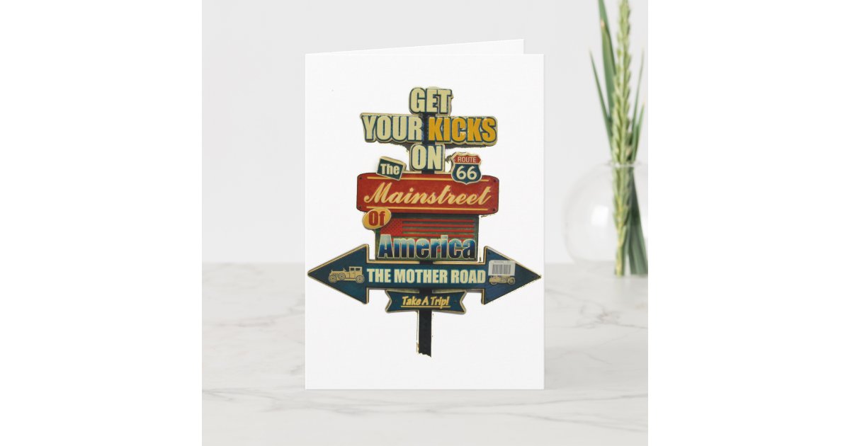 GET YOUR BIRTHDAY KICKS ON ***ROUTE 66*** CARD | Zazzle.co.uk