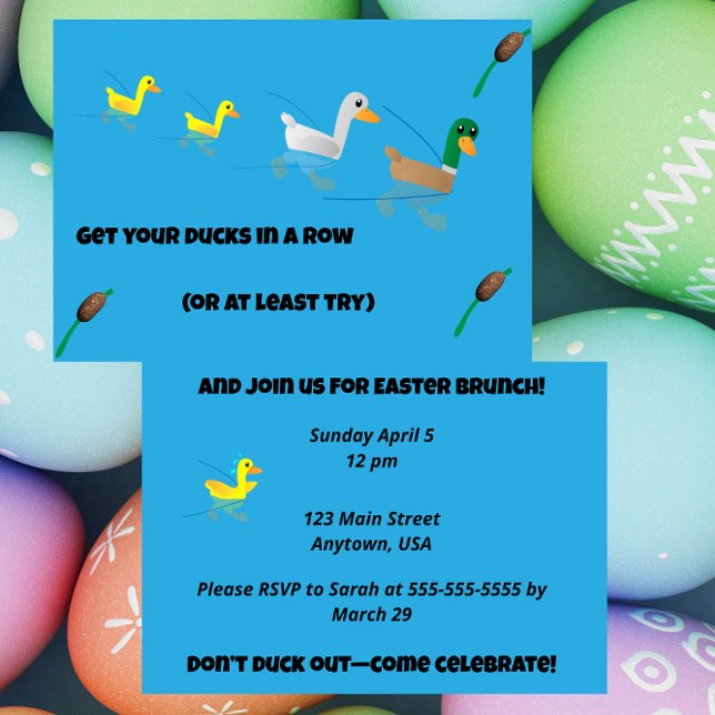 Get your Ducks in a Row for Brunch Invitation (Creator Uploaded)