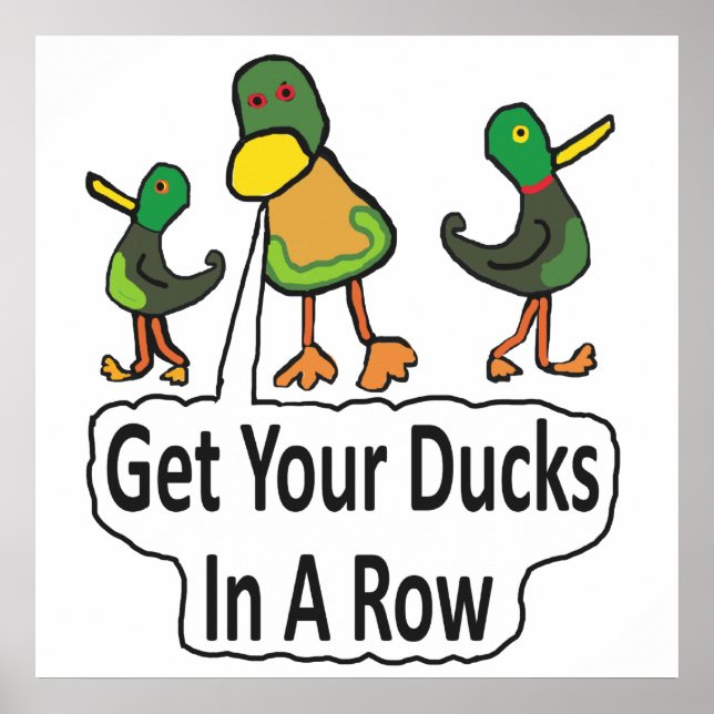 Get Your Ducks In A Row Poster (Front)