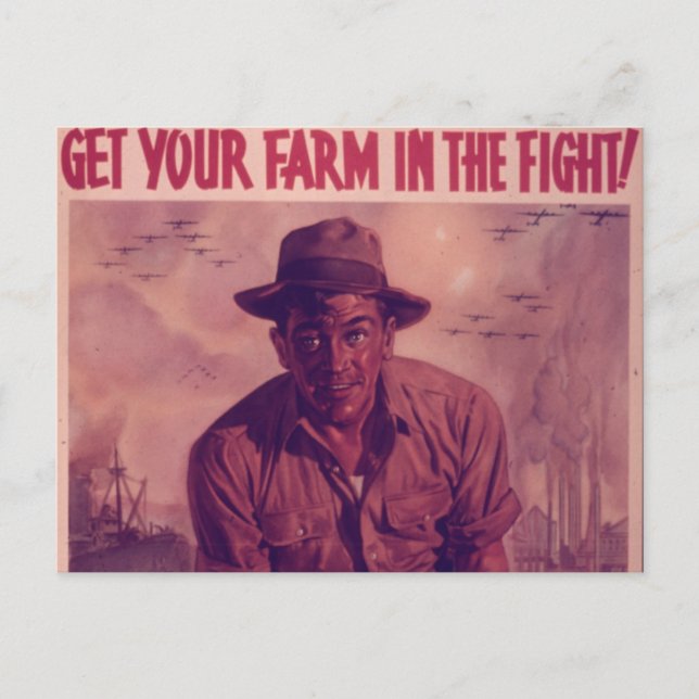 Get Your Farm in the Fight - Vintage Postcard (Front)