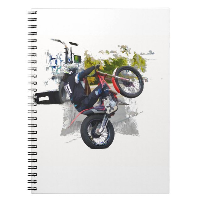 Get Your Gas On Motocross Stunt Biker Notebook (Front)