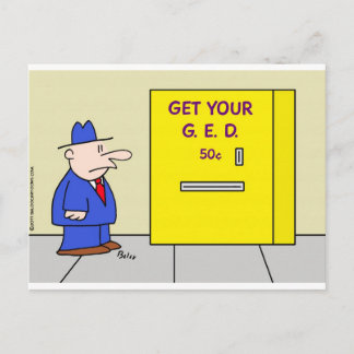 get your ged vending machine postcard