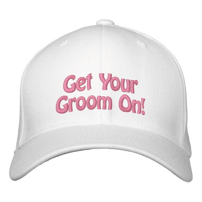 Get Your Groom On! Embroidered Cap Dog Groomer (Front)