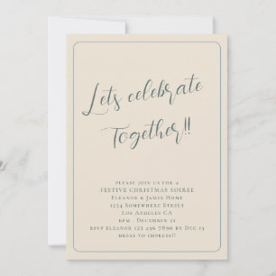 Get Your Jingle On Winter Blue Christmas Party Invitation