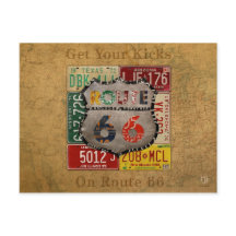 Get Your Kicks on Route 66 License Plate Art
