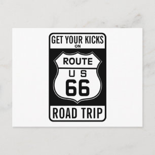 Get Your Kicks On Route 66 Postcard