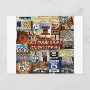 Get your Kicks on Route 66 Postcard