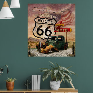 Get your Kicks on Route 66 Poster