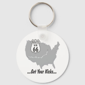 Get Your Kicks on Route 66 T-shirts and Gifts. Key Ring