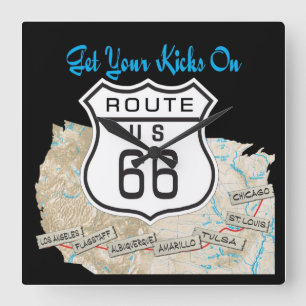 Get your kicks on rt 66 clock