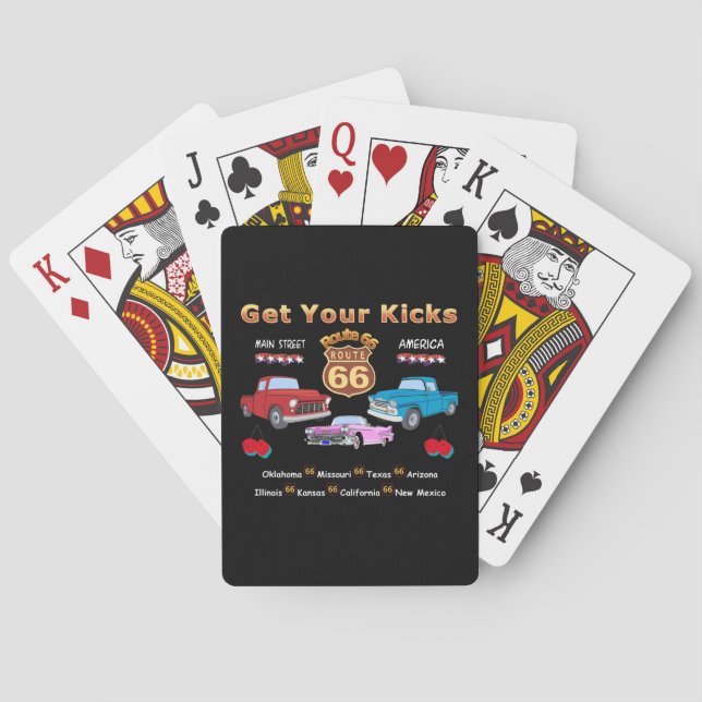 Get your kicks. Route 66  Playing Cards (Back)
