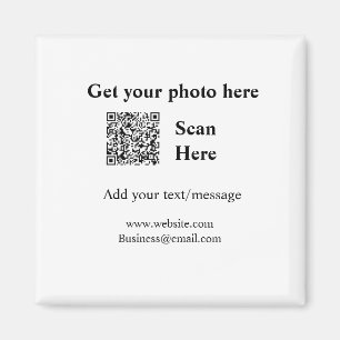 Get your photo scan QR add website email address d Magnet