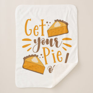 Get Your Pie On! Sherpa Blanket