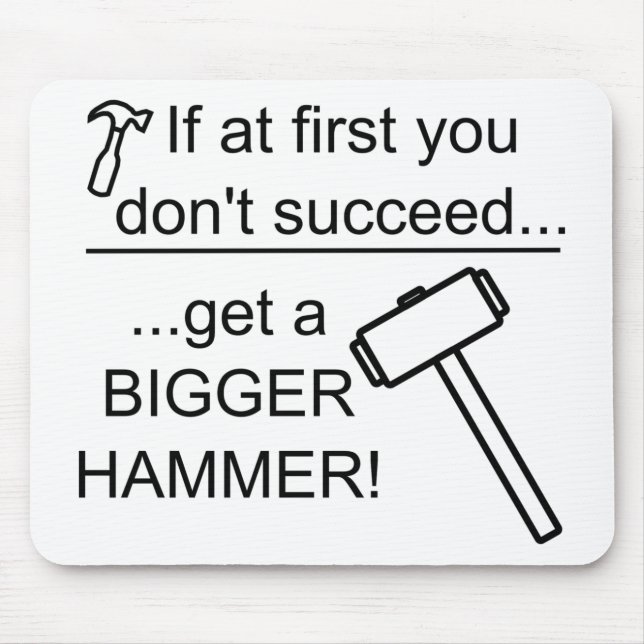 GetABiggerHammer Mouse Mat (Front)