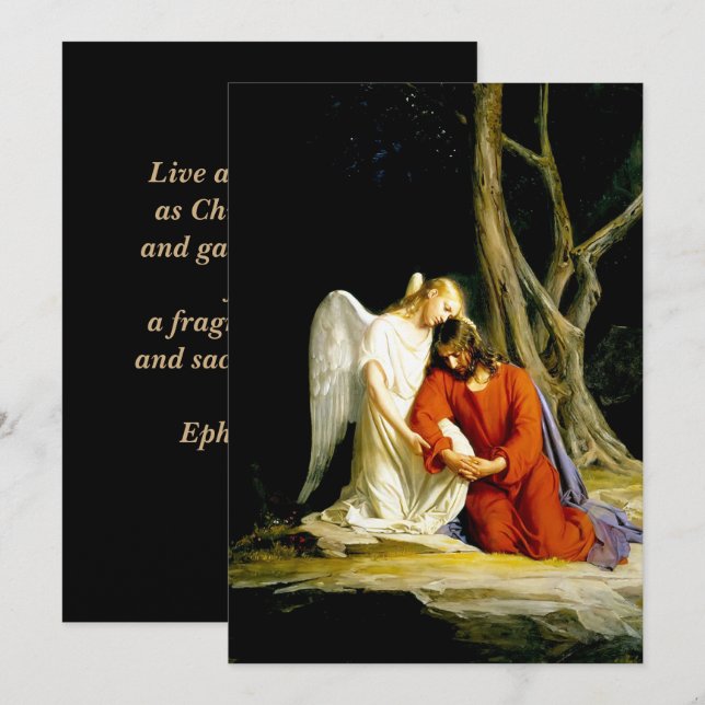Gethsemane. Fine Art Easter Religious Card (Front/Back)