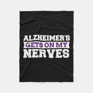 Gets On My Nerves Awareness Caregiver Gift Fleece Blanket