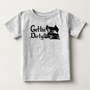 Gettin Dirty Sprint Car Baby T-Shirt