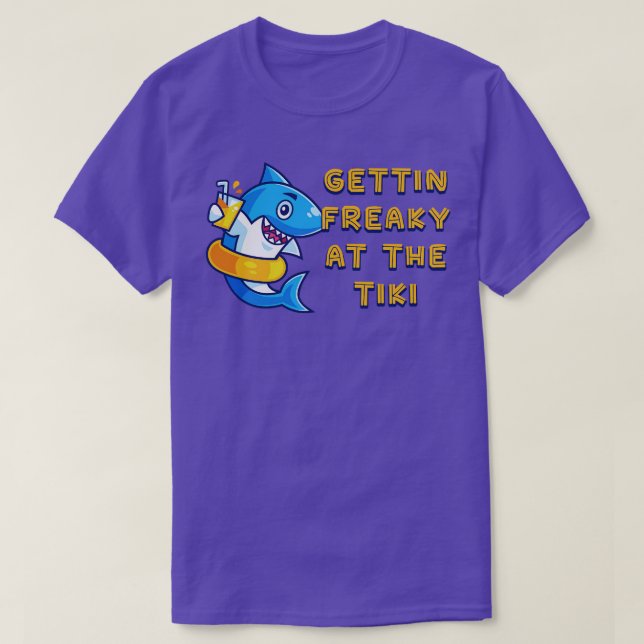 Gettin Freaky at the Tiki Funny Graphic Novelty 1 T-Shirt (Design Front)