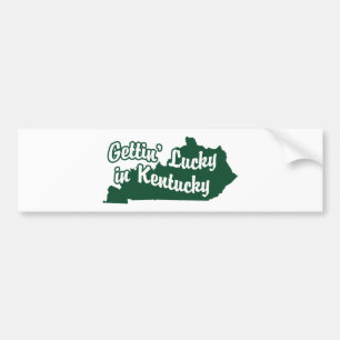 Gettin' Lucky in Kentucky Bumper Sticker