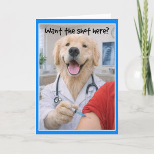 Getting a Shot Get Well card. SHOA-1 Card