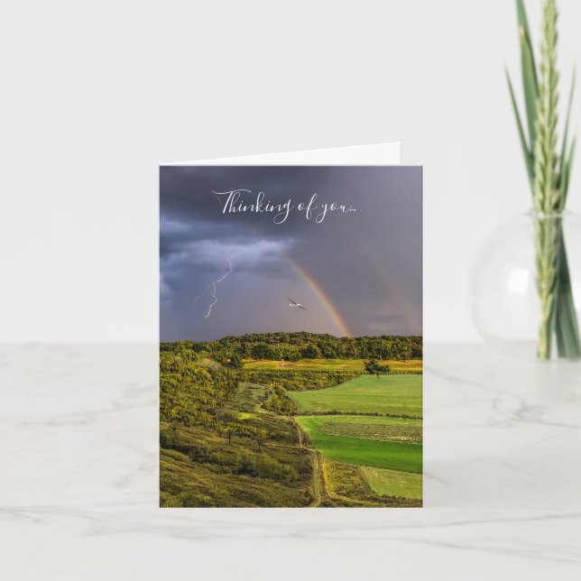 Getting Ahead Of The Storm Painterly Thinking Of U Card (Front)