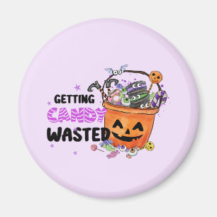 Getting Candy Wasted – Jack-o'-Lantern Basket Magnet