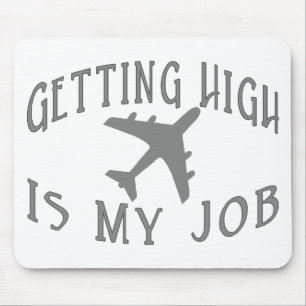 Getting High Airline Pilot Mouse Mat