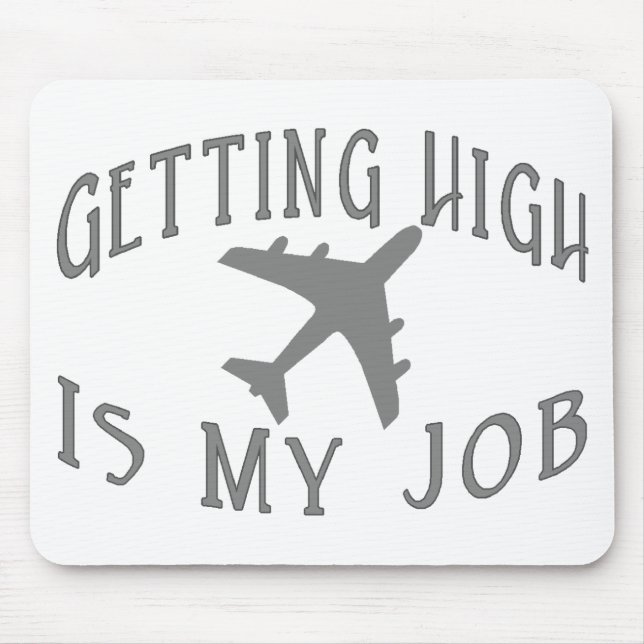Getting High Airline Pilot Mouse Mat (Front)