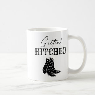 Getting Hitched Bride Western Bachelorette Party  Coffee Mug