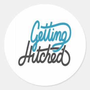 Getting Hitched Classic Round Sticker