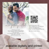 Getting Hitched QR Photo Overlay Gay Wedding