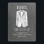 Getting Hitched - Suit Up - Funny Groomsman Invite<br><div class="desc">Chalkboard best man or groomsman proposal cards.</div>